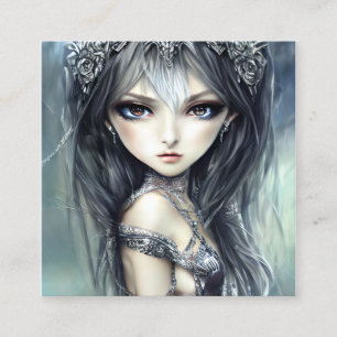 Tarjeta De Presentación Chibi Chica Knight