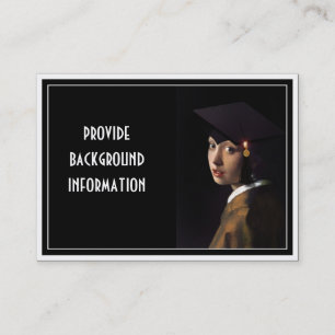 Tarjeta De Presentación Chica con el Gorra de Graduación