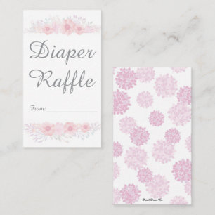 Tarjeta De Presentación chica floral simple ducha bebé pañal botánico