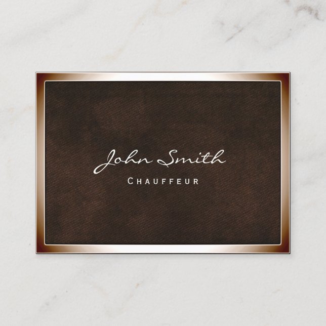 Tarjeta de presentación Chubby de borde de bronce (Anverso)