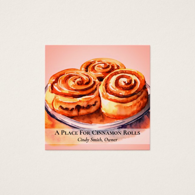 Tarjeta de presentación Cinnamon Rolls (Anverso)