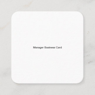 Tarjeta de presentación circular de Manager Square