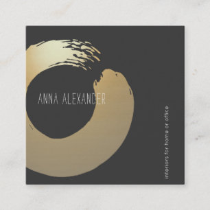 Tarjeta De Presentación Círculo zen   Instructor de yoga   Meditación