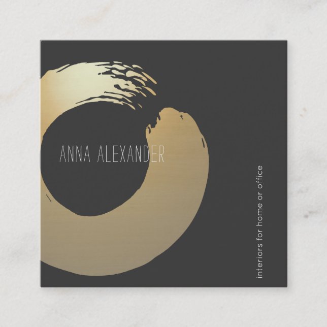 Tarjeta De Presentación Círculo zen | Instructor de yoga | Meditación (Anverso)