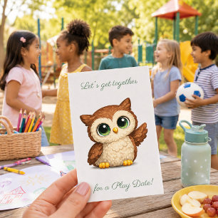 Tarjeta De Presentación Cita de juego de búho lindo