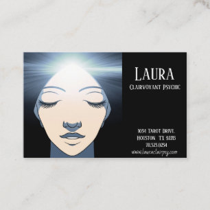 Tarjeta de presentación Clairvoyant Psychic Tarot