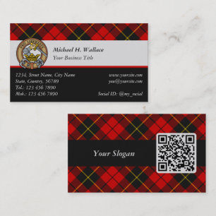 Tarjeta de presentación Clan Wallace Tartan