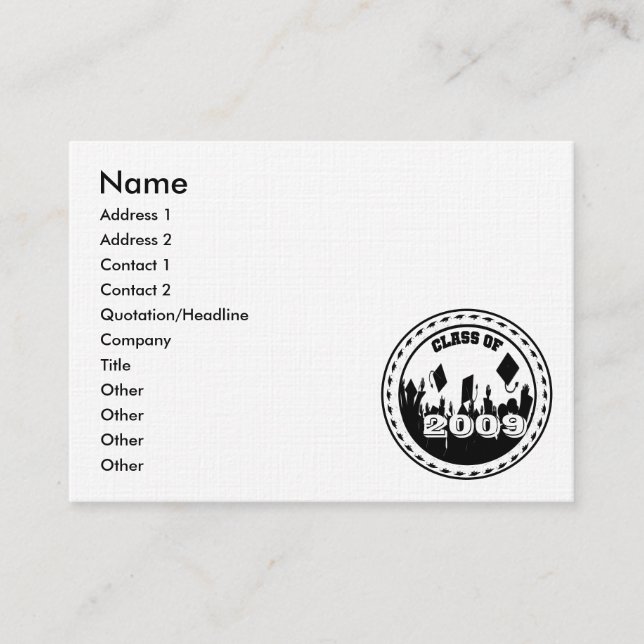 Tarjeta De Presentación Clase de 2009 2010 (Anverso)