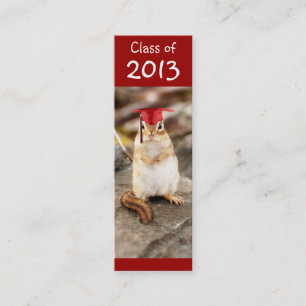 Tarjeta De Presentación Clase de 2013 señales de graduación del Chipmunk