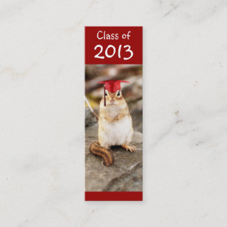 Tarjeta De Presentación Clase de 2013 señales de graduación del Chipmunk