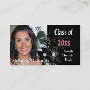 Tarjeta De Presentación Clase de cambio a Graduado Superior de Año Actual