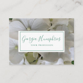 Tarjeta de presentación clásica de floral blanco
