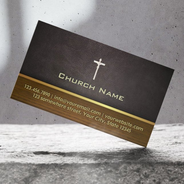 Tarjeta de presentación Clásica de Leather & Wood  (Subido por el creador)