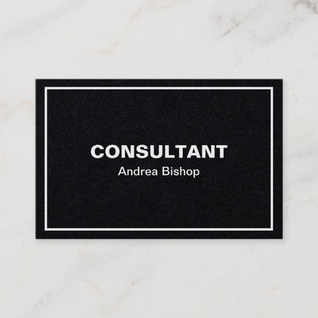 Tarjeta de presentación clásica de marco limpio si (Anverso)