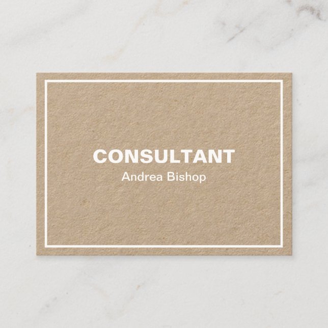 Tarjeta de presentación clásica de marco limpio si (Anverso)