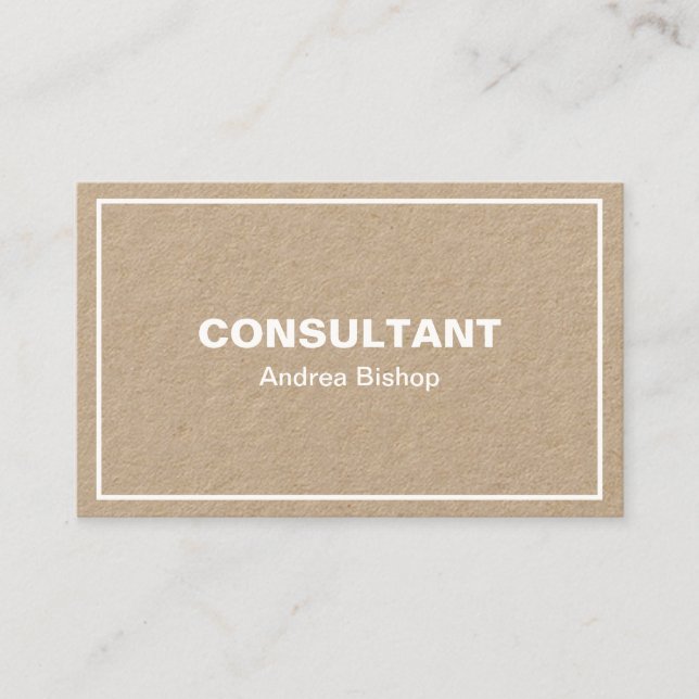 Tarjeta de presentación clásica de marco limpio si (Anverso)