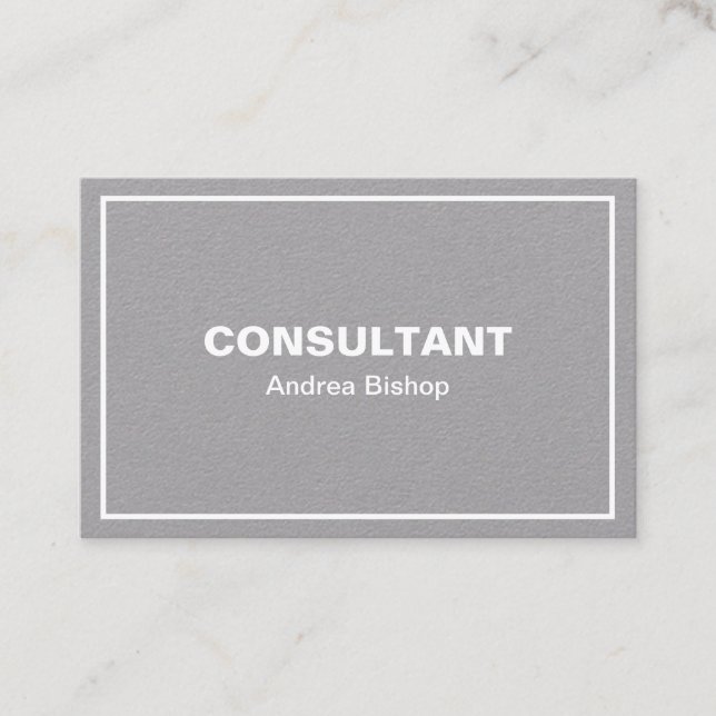 Tarjeta de presentación clásica de marco limpio si (Anverso)