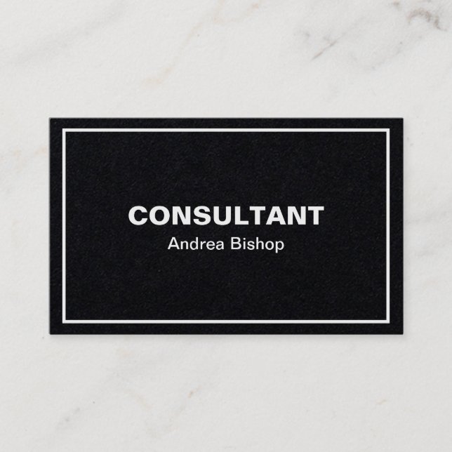 Tarjeta de presentación clásica de marco limpio si (Anverso)