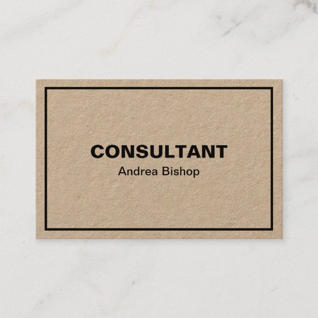 Tarjeta de presentación clásica de marco limpio si (Anverso)