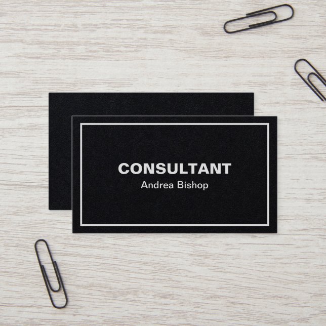 Tarjeta de presentación clásica de marco limpio si (Anverso/Reverso In Situ)