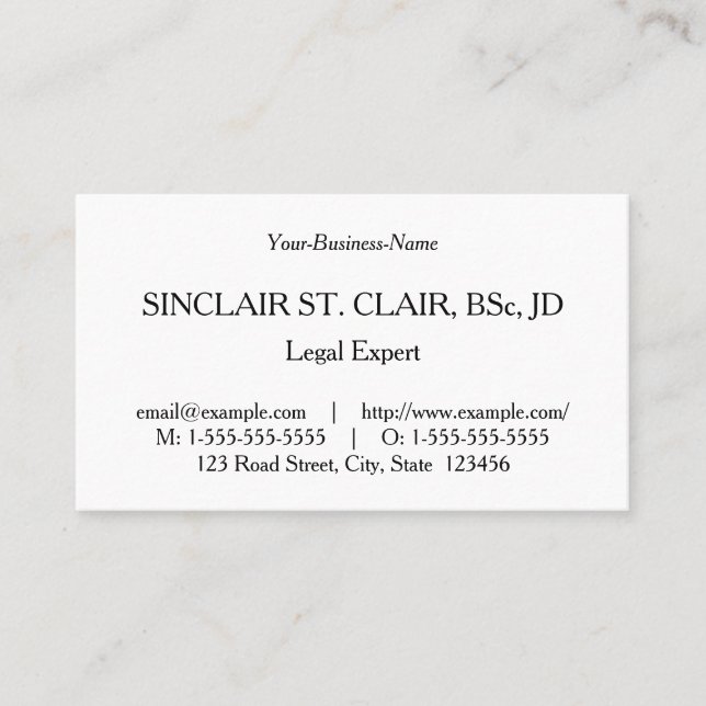 Tarjeta de presentación clásica, nostálgica y vint (Anverso)