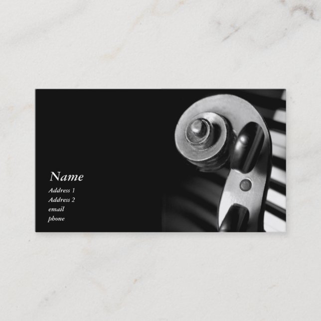 Tarjeta de presentación Classic Violin / Viola Scr (Anverso)