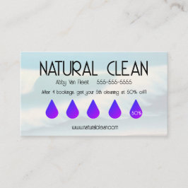 Tarjeta De Presentación Cleaning Service Rewards Card