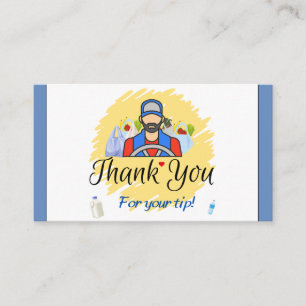Tarjeta De Presentación Cliente del controlador de entrega Gracias por Con