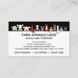 Tarjeta De Presentación Clínica de Animales Mixtos