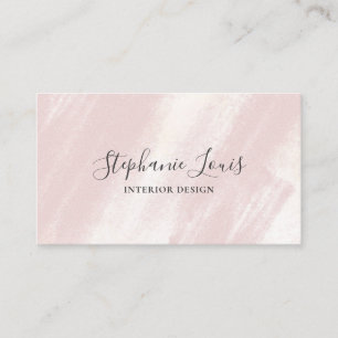 Tarjeta De Presentación Código QR boho de belleza rosa pálido abstracto fe