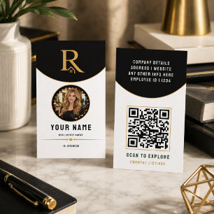 Tarjeta De Presentación Código QR de Identificación de Bienes Raíces Moder