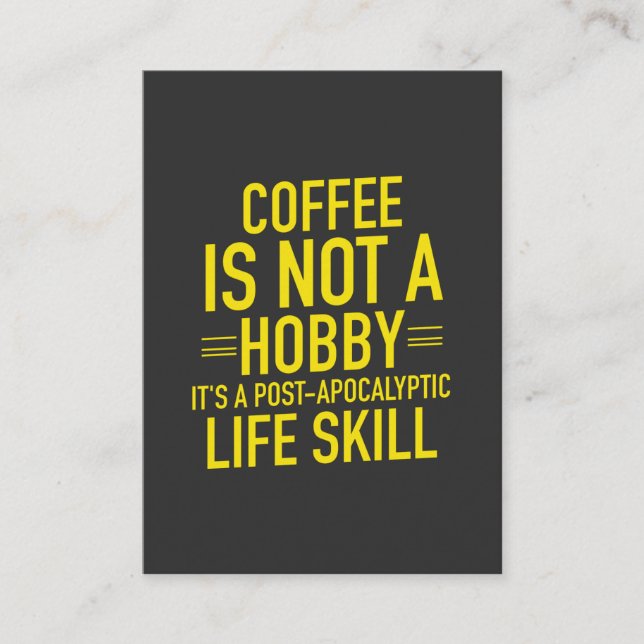 Tarjeta De Presentación Coffee divertido (Anverso)