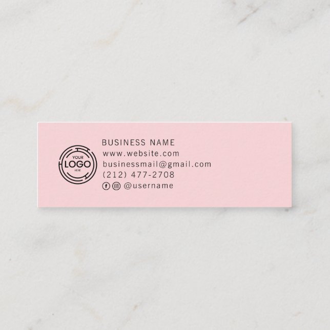 Tarjeta De Presentación Colección de Aretes Simples con Logo Personalizado (Reverso)