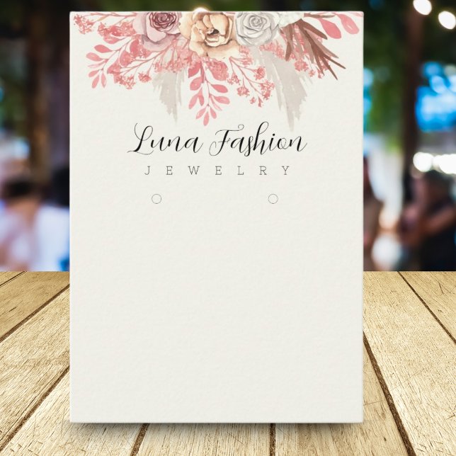 Tarjeta De Presentación Colección de Joyas Florales Elegantes Boho Blossom (Subido por el creador)