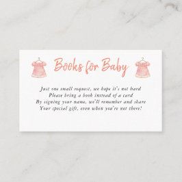 Tarjeta De Presentación Colores de agua Bebé Vestidos para bebé Insertar t