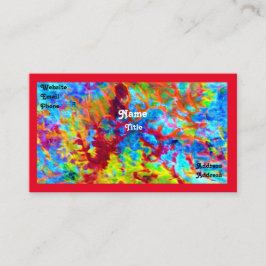 Tarjeta de presentación colorida y salvaje