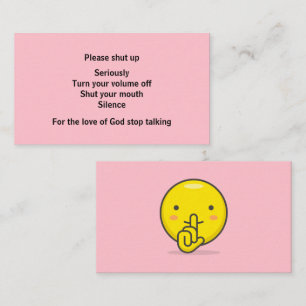 Tarjeta De Presentación Comunicación Directa para los Excesivamente Verbal