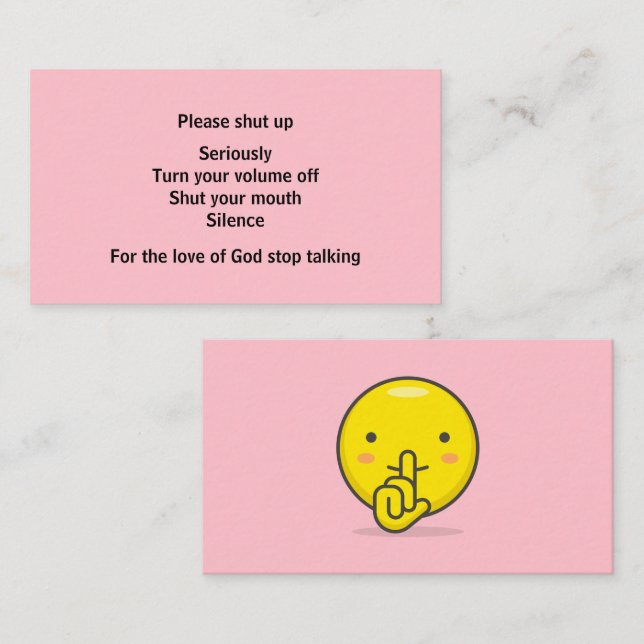 Tarjeta De Presentación Comunicación Directa para los Excesivamente Verbal (Anverso / Reverso)