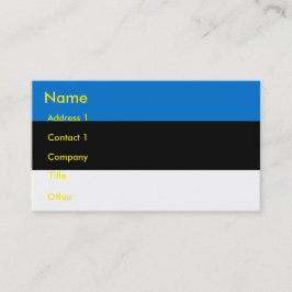 Tarjeta de presentación con bandera de Estonia