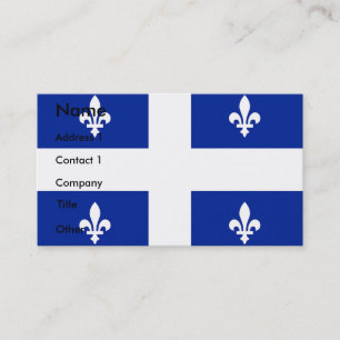 Tarjeta de presentación con bandera de Quebec, Can