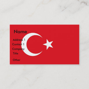 Tarjeta de presentación con bandera de Turquía