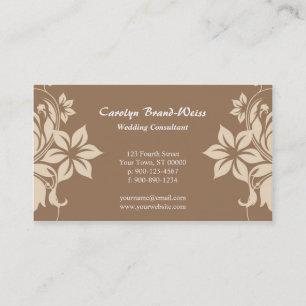 Tarjeta de presentación con bordes de flor