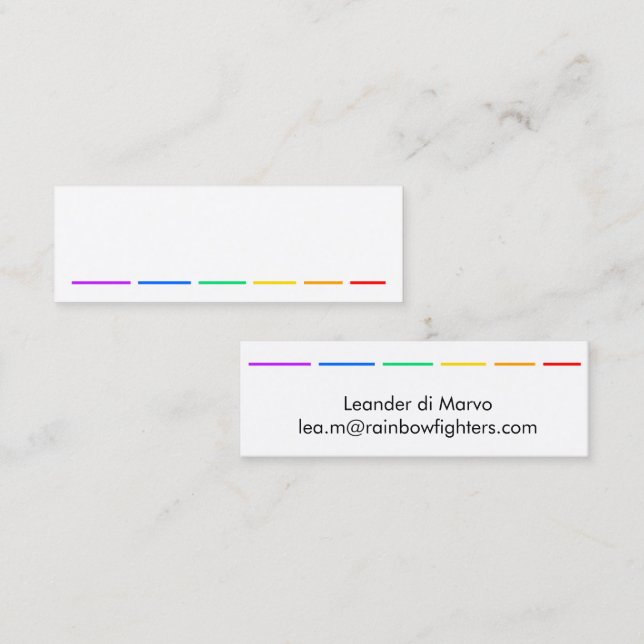 Tarjeta de presentación con declaración minimalist (Anverso / Reverso)