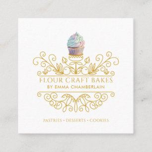 Tarjeta de presentación con el logotipo de Baker