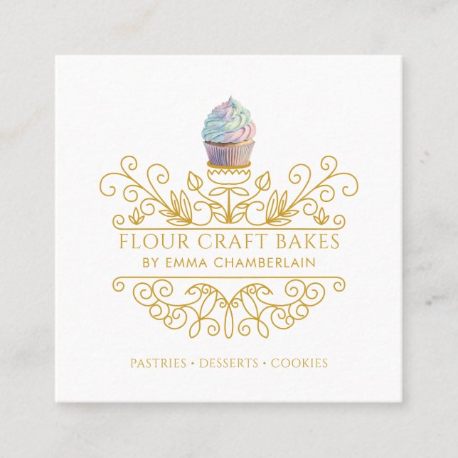 Tarjeta de presentación con el logotipo de Baker (Anverso)