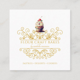 Tarjeta de presentación con el logotipo de Baker