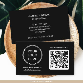 Tarjeta de presentación con el logotipo de código