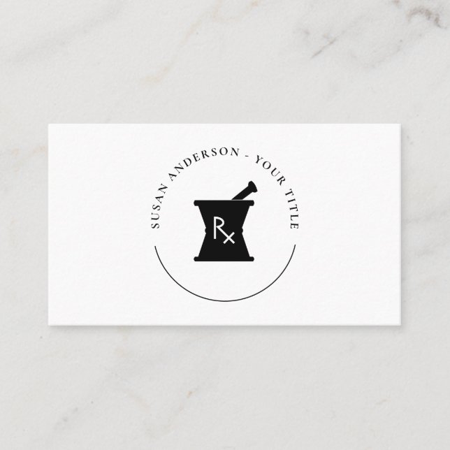 Tarjeta de presentación con el logotipo de Pestle  (Anverso)