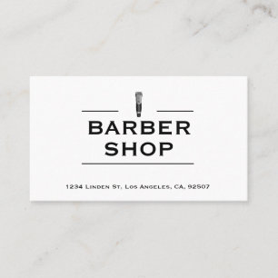 Tarjeta de presentación con el logotipo del barber