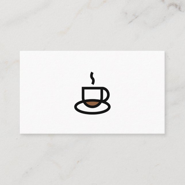 Tarjeta de presentación con el logotipo del café - (Anverso)
